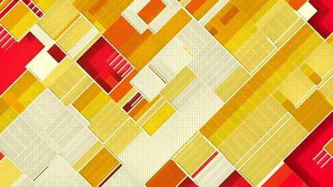 Movement of flat rectangular shapes, reminiscent game of tag 3d rendering 4K Stock Footage 138994520