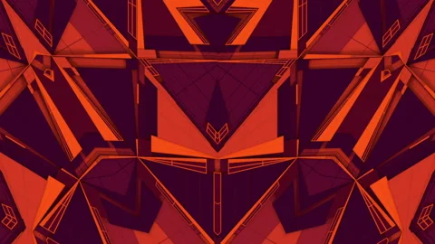 Movement flat triangular shapes isometric abstract background. 3d loop animation Video stock 141513783