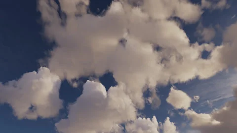 Movement, flight of clouds across the sky in the summer. Video stock 264487548
