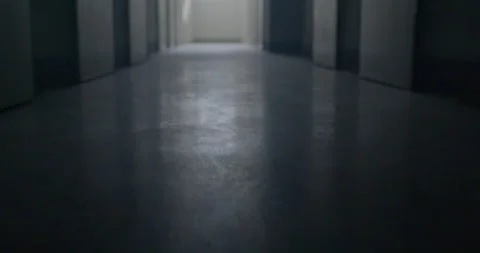 Movement floor in dark corridor prison glare light in menacing floor surface Stock Footage 194110418