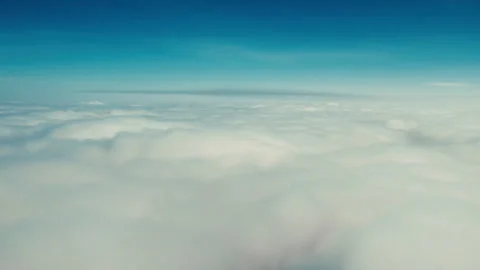 Movement flying over thick clouds Stock Footage 274310327