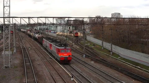 Movement of freight trains Stock Footage 74798108