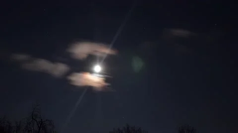 Movement of the full moon Stock Footage 46778104