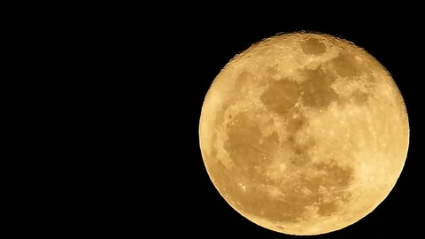 Movement of full moon. Stock Footage 74524313