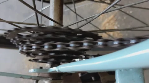 Movement of gears and chains Stock Footage 288052141