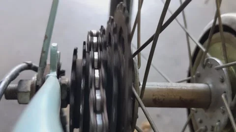 Movement of gears and chains Stock Footage 288052464
