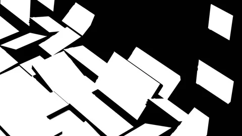 The movement of geometric elements of rectangular shape Stock Footage 138622619