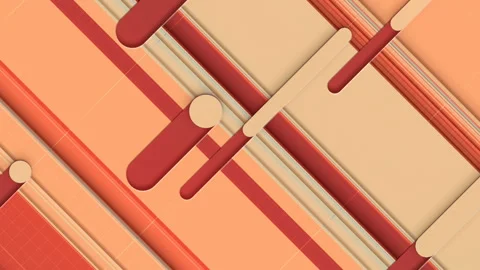 Movement geometric pattern on colored background 3d rendering loop animation HD Stock Footage 138996436