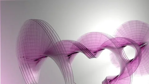Movement of glass zigzag figure: 3D animation. Stock Footage 247911324