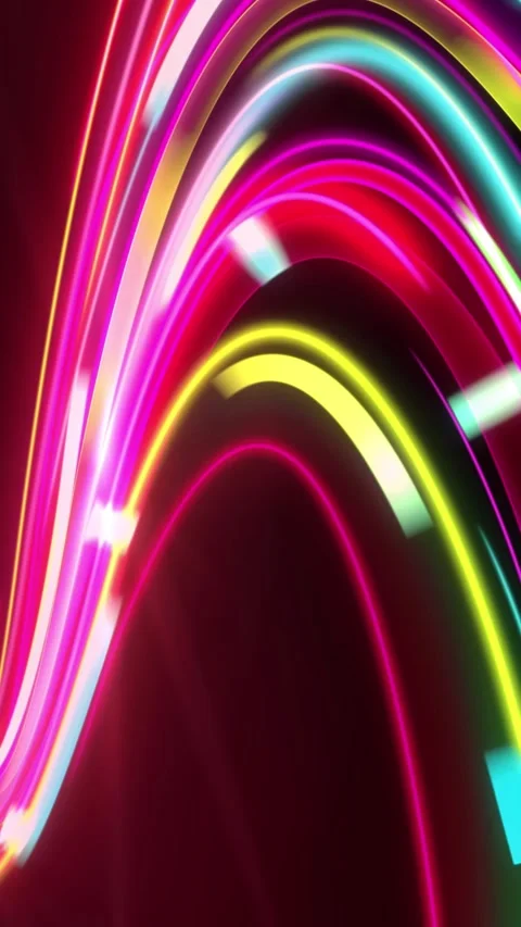 The movement of the glowing lines in perspective. Stock Footage 240724158