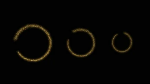 The movement of gold particles in a circle. Stock Footage 146543161