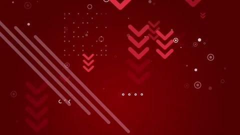 Movement of graphic red arrows down. Animated footage of geometric shapes.  Stock Footage 253277495