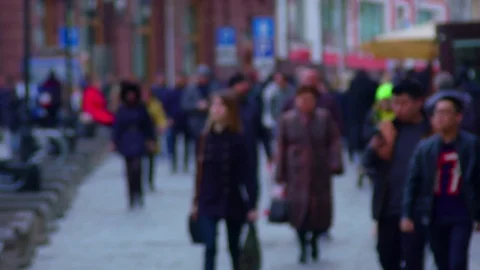 Movement of a group of people Stock Footage 74919376