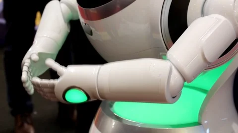 The movement of the hands of the robot. Stock Footage 105161452