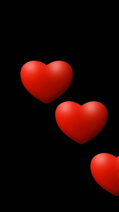 Movement of hearts on the vertical screen Stock-Footage 205480324