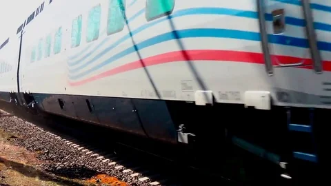 The movement of high-speed electric train 库存影片 74422179