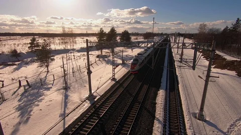 The movement of a high-speed train is about 70-80 miles per hour Stock Footage 87862340