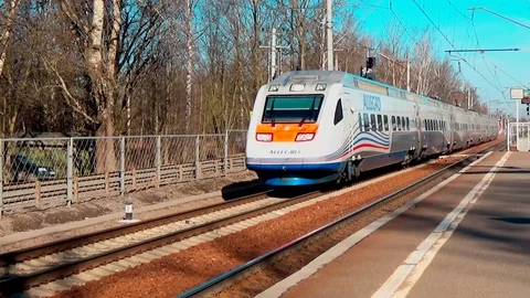 The movement of a high-speed train Stock Footage 74422217