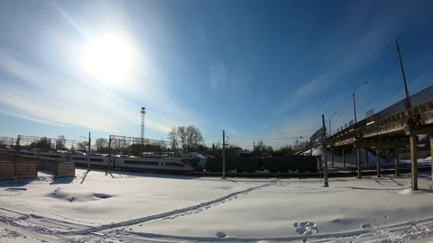 The movement of a high-speed train Stock-Footage 86727880