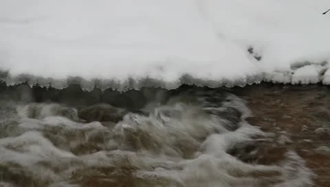 Movement of ice floes in winter river. Stock Footage 9223411