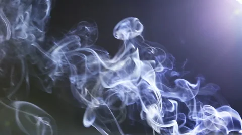 Movement of Incense Smoke on a dark background Stock Footage 59642785