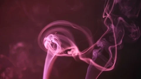 Movement of Incense Smoke on a dark background Stock Footage 93028520