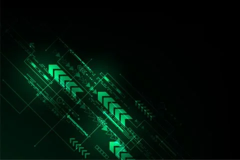 The movement of information in the digital world. Stockillustratie