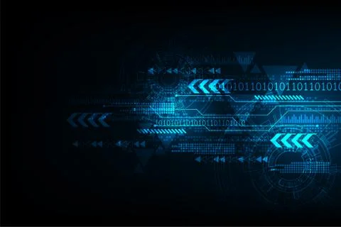 The movement of information in the digital world. Stock-Illustration