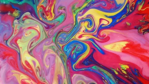 Movement of ink in a multicolored liquid. Abstract background Stock Footage 133343528