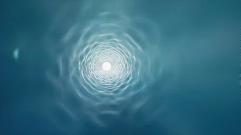 Movement inside a blue cold ice tunnel. Crystal frozen structure. Abstract ice Video stock 126694679