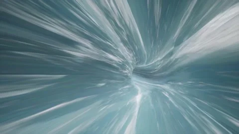 Movement inside a blue cold ice tunnel. Stock Footage 154039876