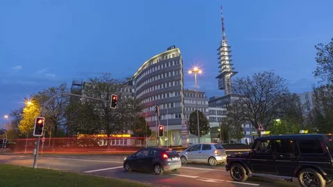 The movement on the intersection in Hanover Stock Footage 81880226