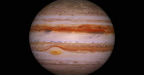 Movement of Jupiter and atmosphere. 3DCG Zoom-in Textures taken from NASA Stock Footage 167671400