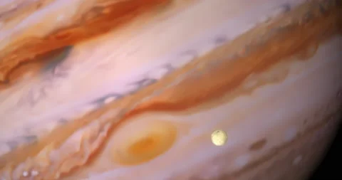 Movement of Jupiter and Satellite Io. Textures taken from NASA Stock Footage 167671517