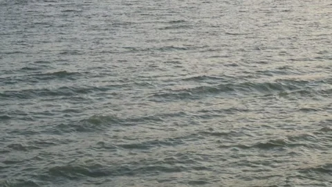The movement of the lake water is slow and calm Stock Footage 280690804