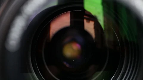 Movement of the lens inside the lens. focus close-up Stock Footage 72561193