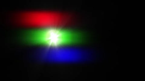 Movement of the light beam and horizontal lines of 3 colors to the left Stockbeeldmateriaal 315448202