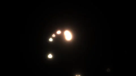 Movement of light in dark space with fading elements Stock Footage 338229044