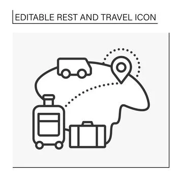 Movement line icon Stock Illustration