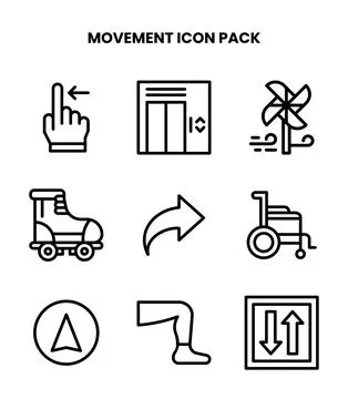 Movement Line Set Icons Pack イラスト素材