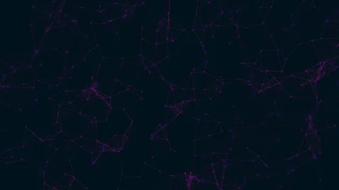 Movement of lines and points on a dark background. Stock Footage 111554078