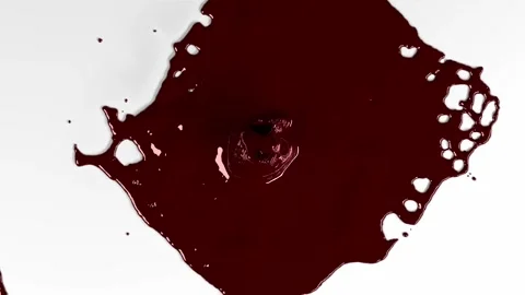 Movement of liquid of blood on a plain background. Liquid, wet, water, blood Stock Footage 297579965