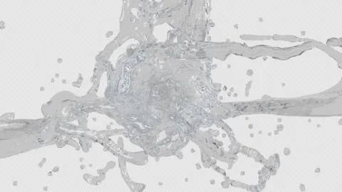 Movement of liquid or water on a plain background on a transparent background Stock Footage 297786589