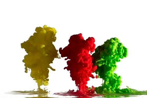 Movement of liquid paints Stock Photos
