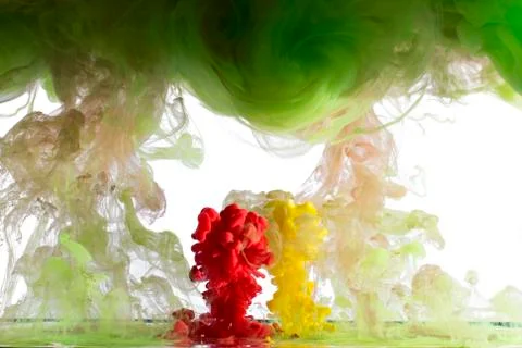 Movement of liquid paints Stock Photos