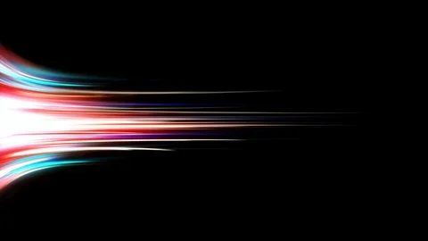 Movement of long light on black , Ready transparent effect for post productio Stock Footage 95537795