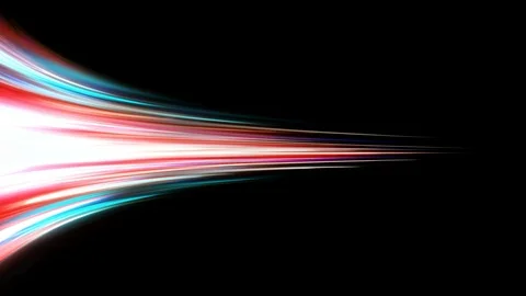 Movement of long light on black , Ready transparent effect for post productio Stock Footage 95567168
