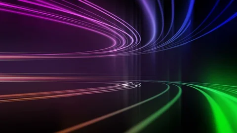 Movement of long light on black , Ready transparent effect for post productio Stock Footage 95936090