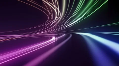 Movement of long light on black , Ready transparent effect for post productio Stock Footage 95936111