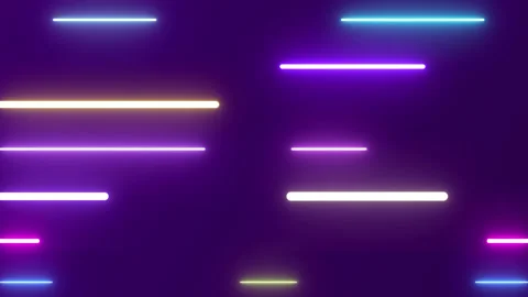 Movement of Luminous and changing color horizontal lines Stock-Footage 155065192